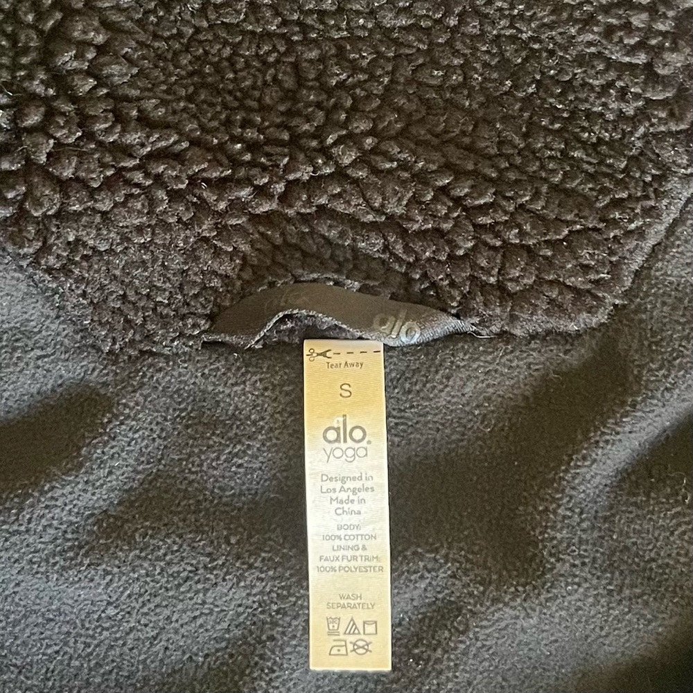 ALO YOGA Heritage Plaid Bomber Jacket In Black/ White Size S - Picture 8 of 12